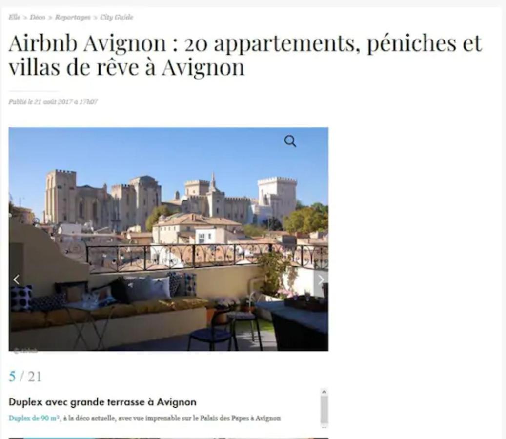 Magnifique Appartement De Charme Avec Vue Sur Le Palais Des Papes A Avignon Wifi Gratuit 外观 照片